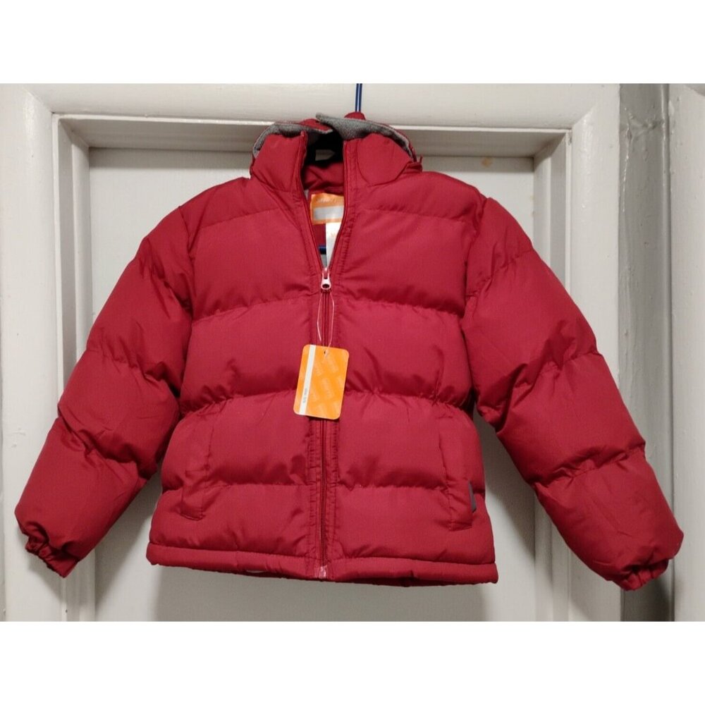 NWT Operation Warm Boys Coat Size 5/6  Removable Hood Red  Pockets Full Zip